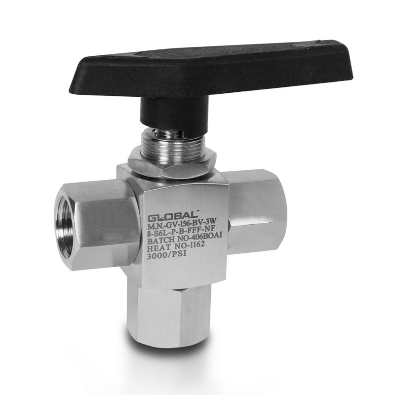 3 Way Ball Valve - Model No. GV-156-BV-3W