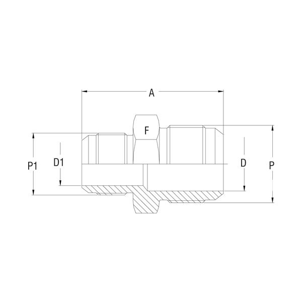 Reducing Union - GV-302F-BU - 37° Flare Tube Fittings