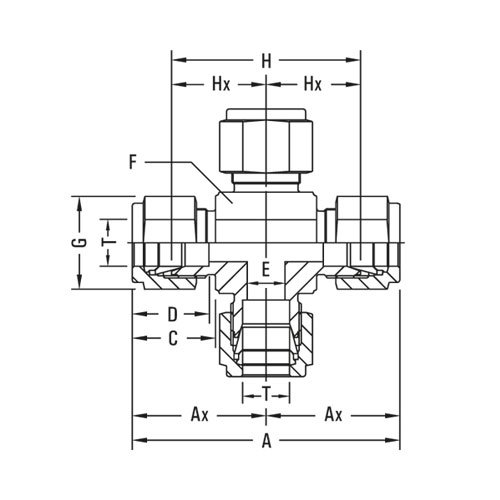 Union Cross Tube Fittings Manufacturers and suppliers in Brazil, GV-18-UC