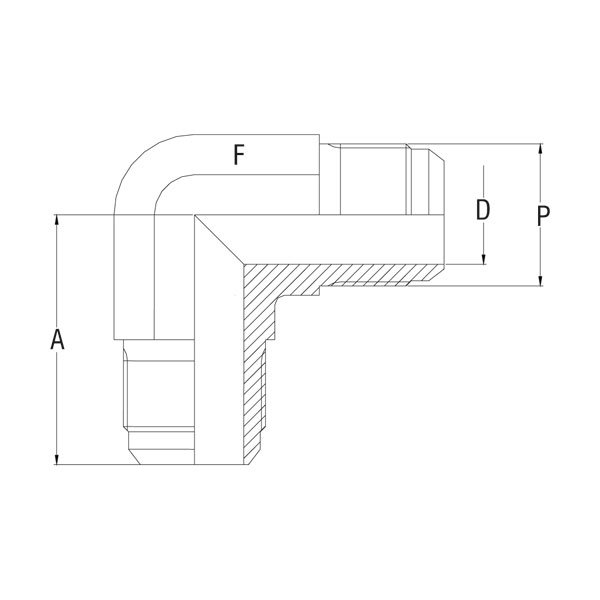 Union Elbow - GV-302F-BU - 37° Flare Tube Fittings