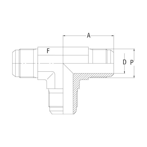 Union Tee - GV-302F-BU - 37° Flare Tube Fittings